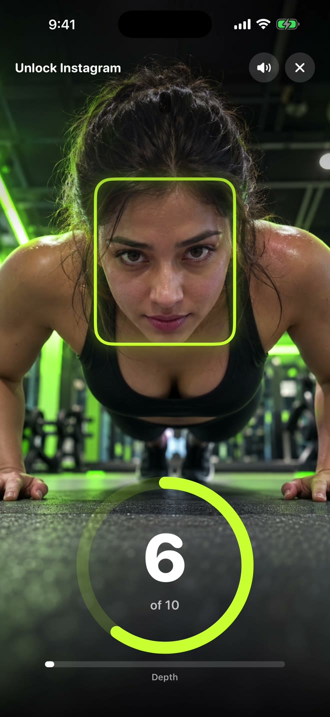 Camera counting push-ups