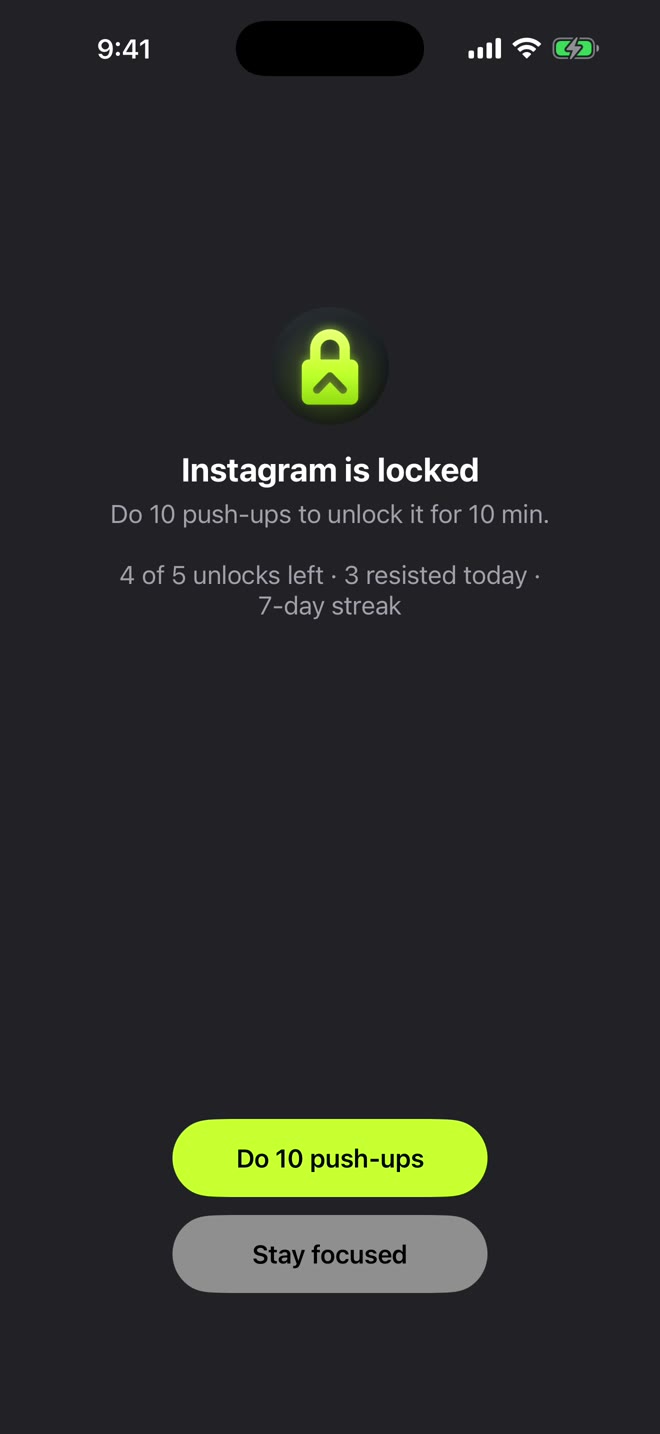 Instagram is locked screen